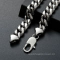 Custom Hip Hop 6/8/10/12mm Necklace Stainless Steel Jewelry Cuban Chain Encryption Collar